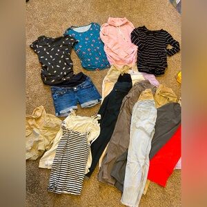 Big bundle of maternity clothes